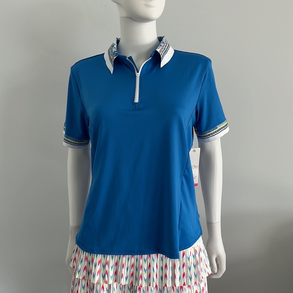 Lucky‎ in Love athletic Aegean Dreams Polo shirt - Picture 2 of 8